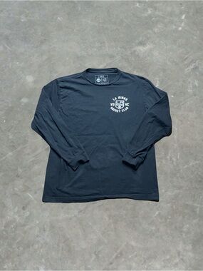 Los Angeles Kings Violent Gentlemen Long Sleeve Graphic Tee Mens L Black NHL